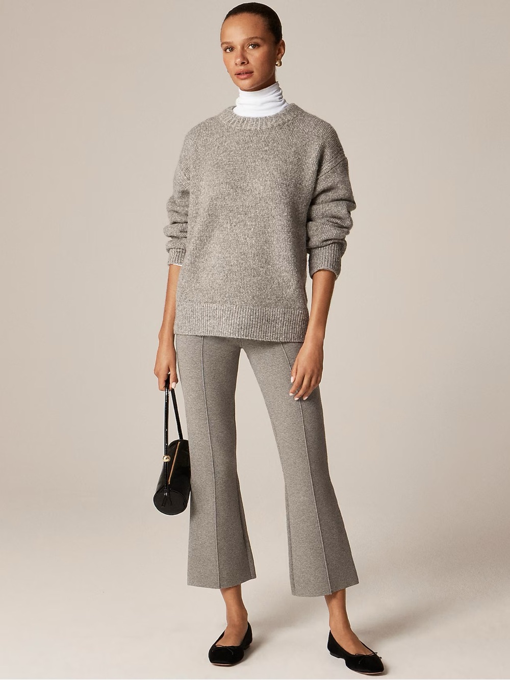 J. Crew Women’s Black Delaney Kickout Sweater Flare Pants PXL CN929
